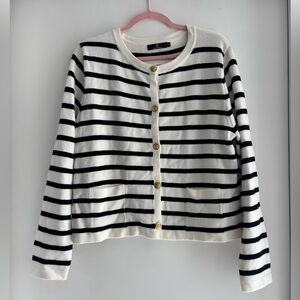 Striped Black and White Cardigan